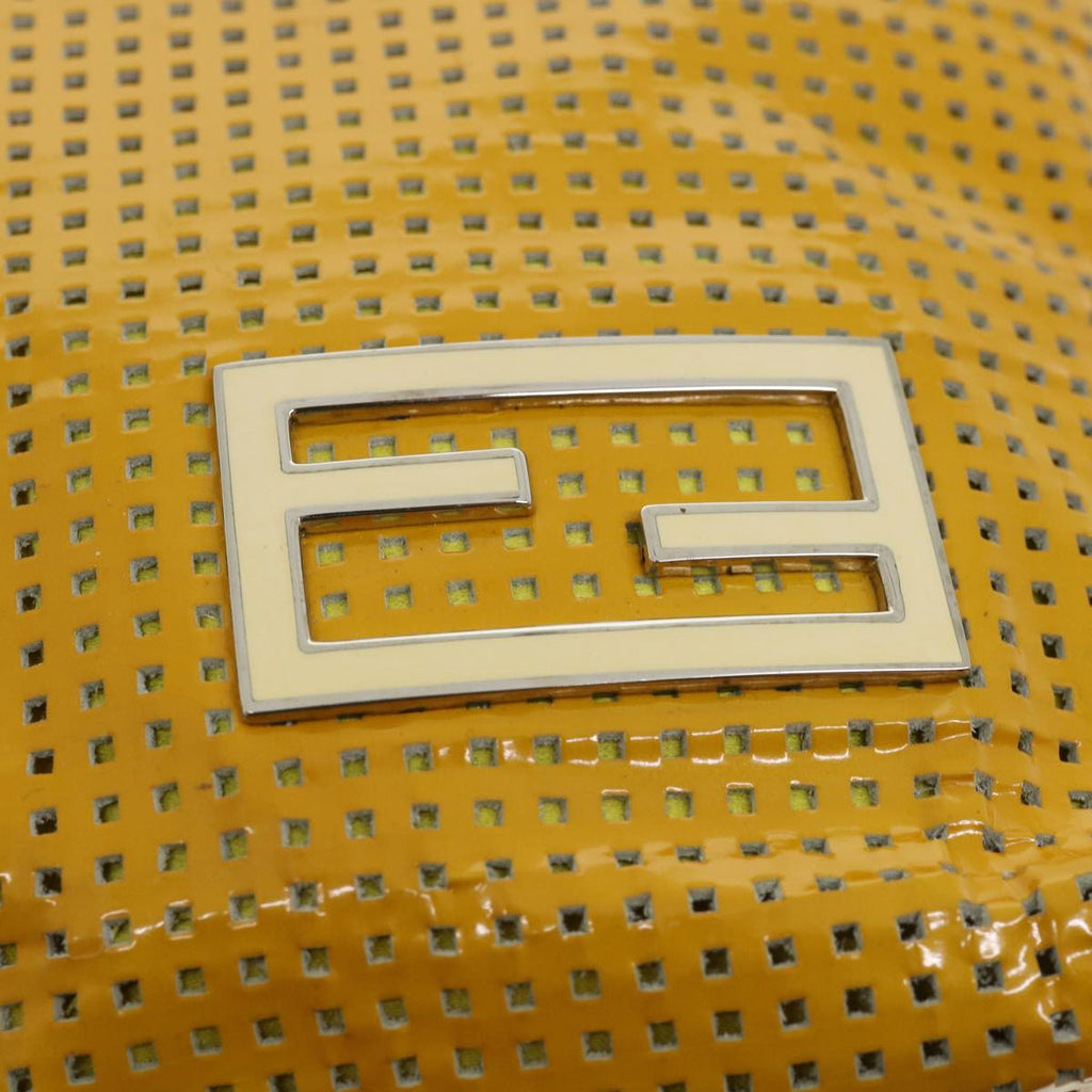FENDI Tote Bag Enamel Yellow White ac1799