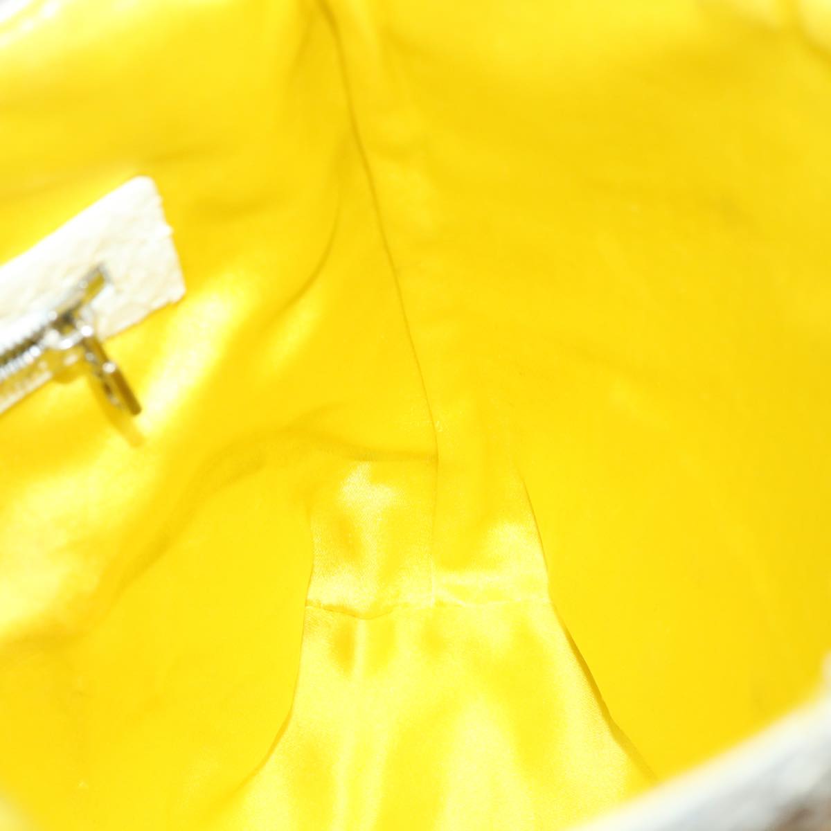 FENDI Tote Bag Enamel Yellow White ac1799