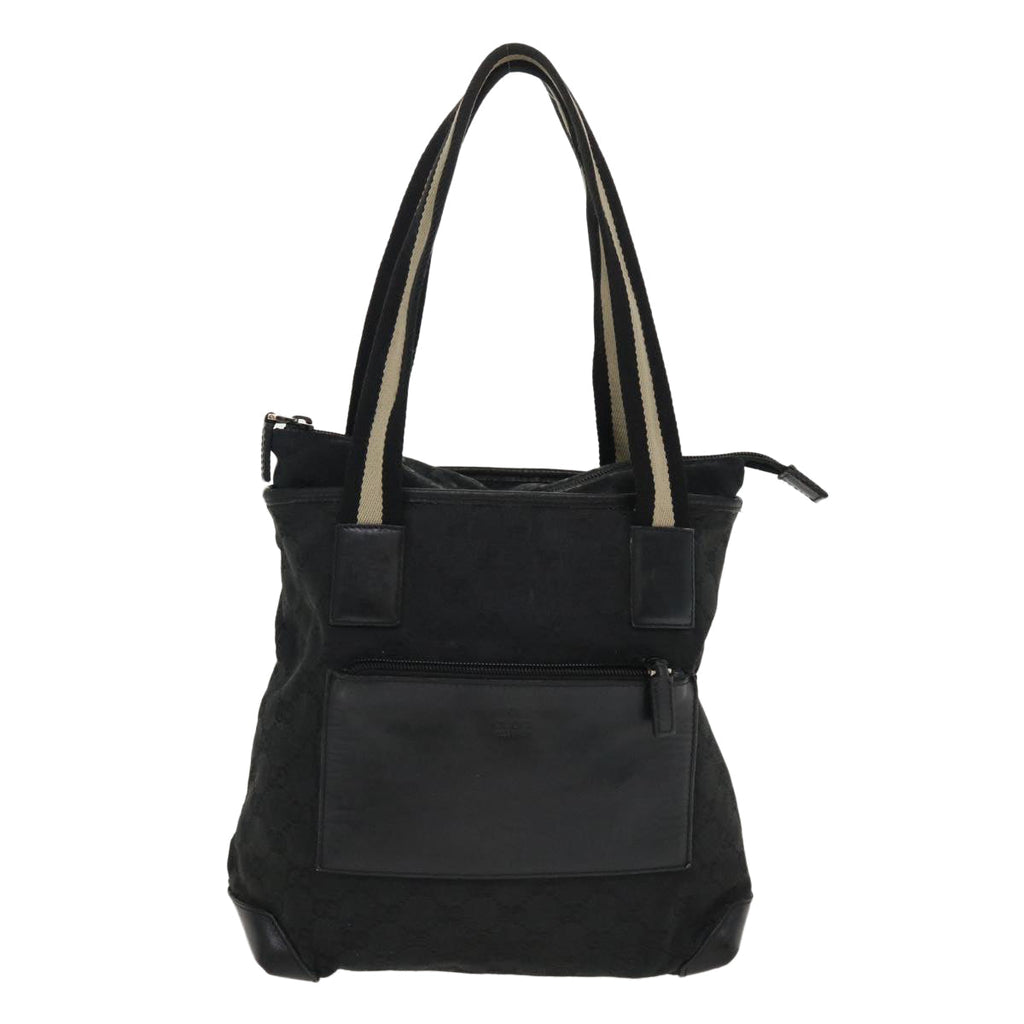 GUCCI GG Canvas Tote Bag Black White 0190402 ac1822