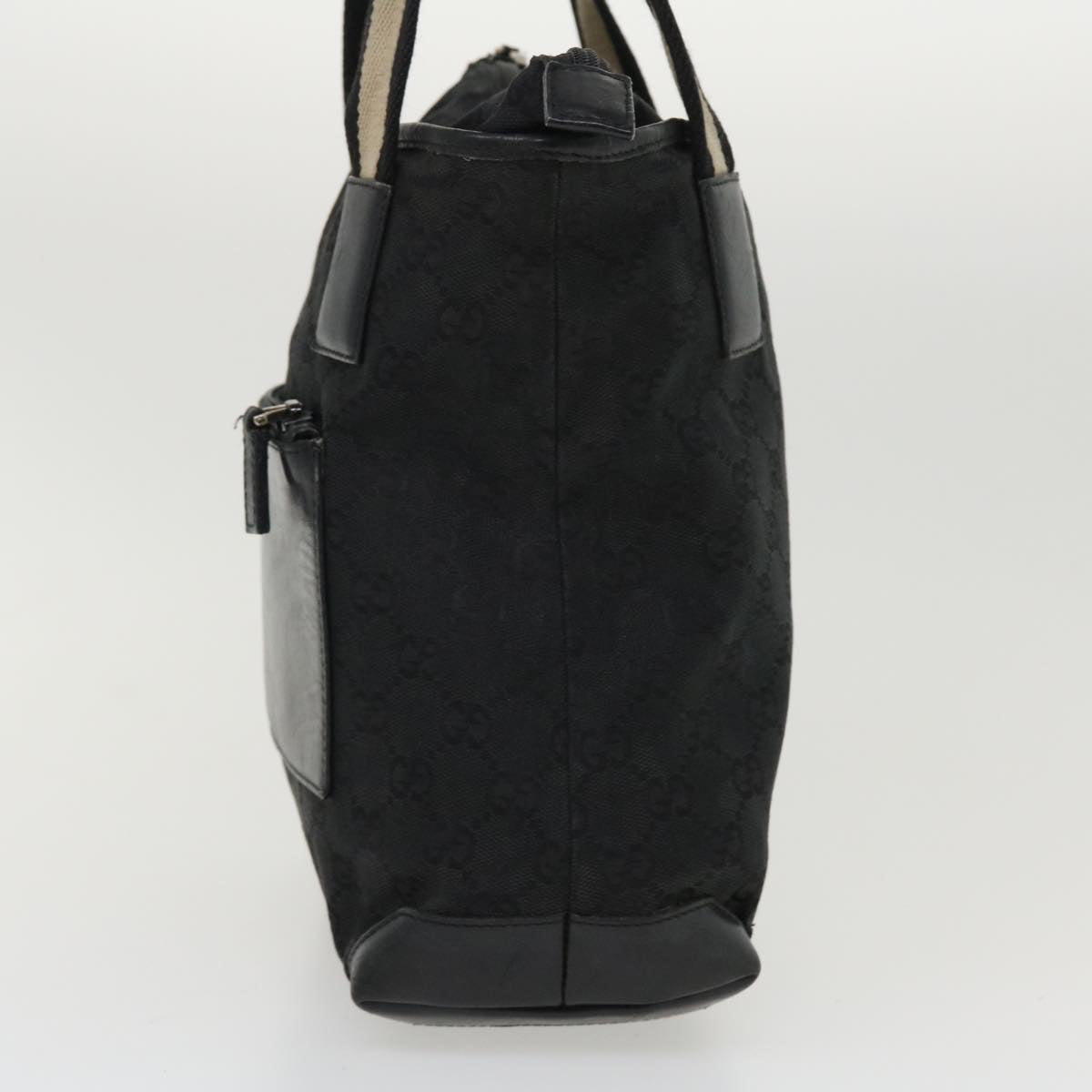 GUCCI GG Canvas Tote Bag Black White 0190402 ac1822