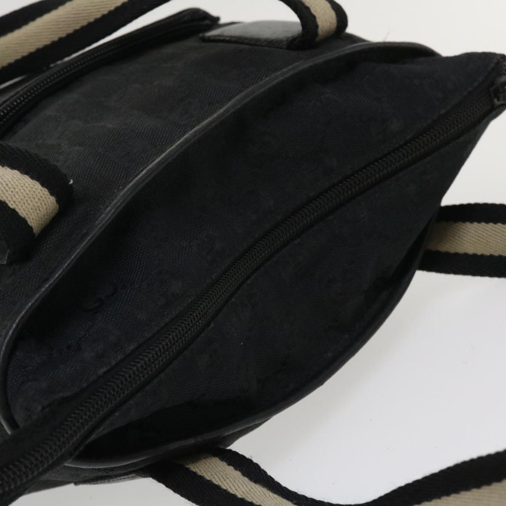 GUCCI GG Canvas Tote Bag Black White 0190402 ac1822