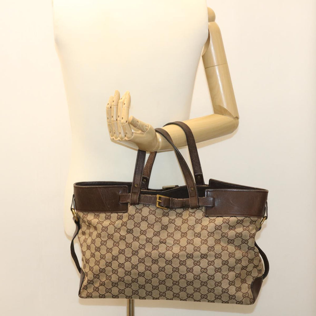 GUCCI GG Canvas Hand Bag Beige 106251 ac1823