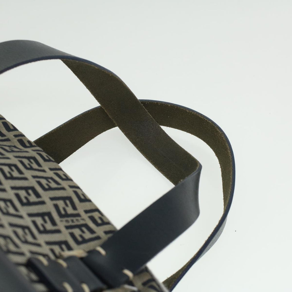 FENDI Zucchino Canvas Hand Bag Navy 71-16533-0-012 ac1835