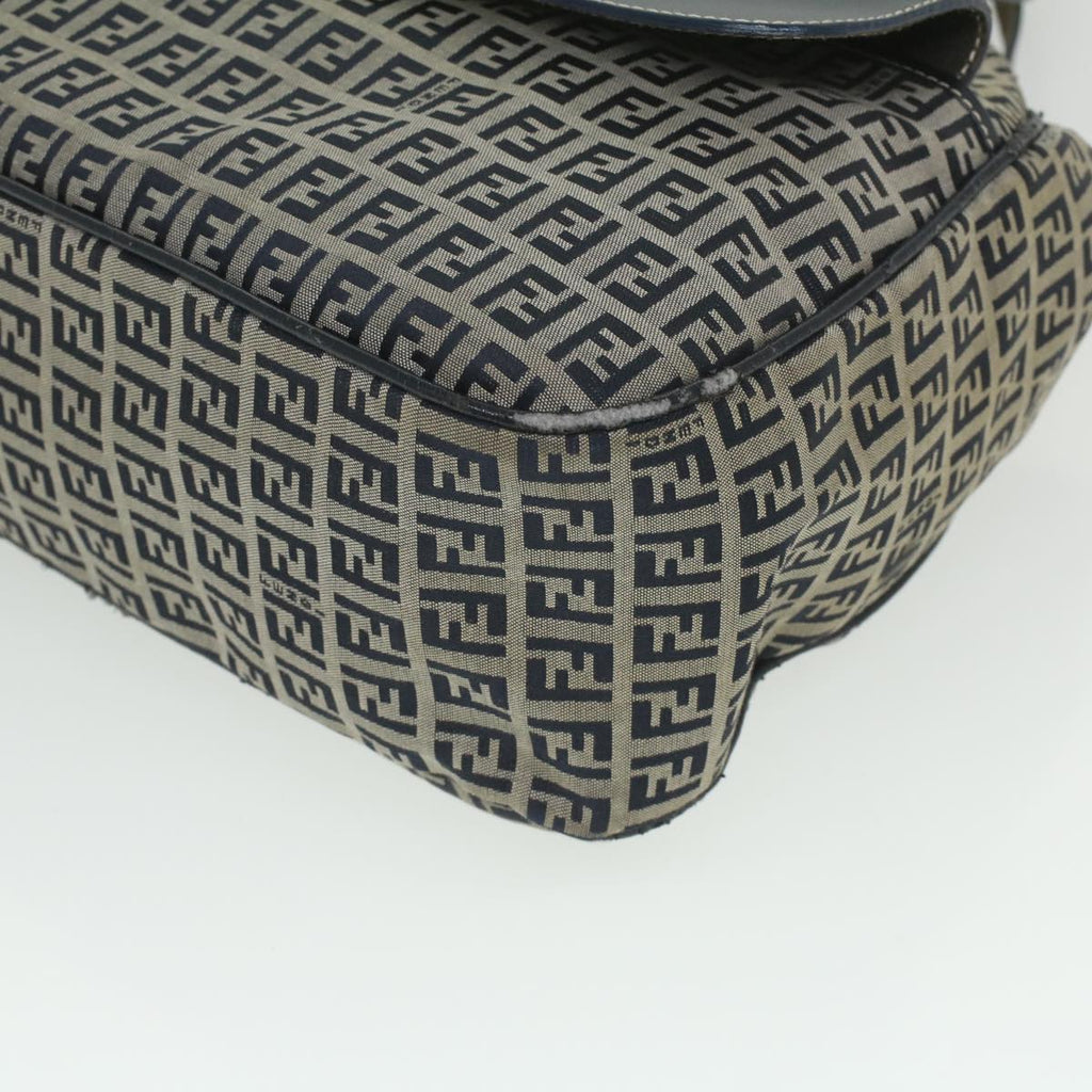 FENDI Zucchino Canvas Hand Bag Navy 71-16533-0-012 ac1835