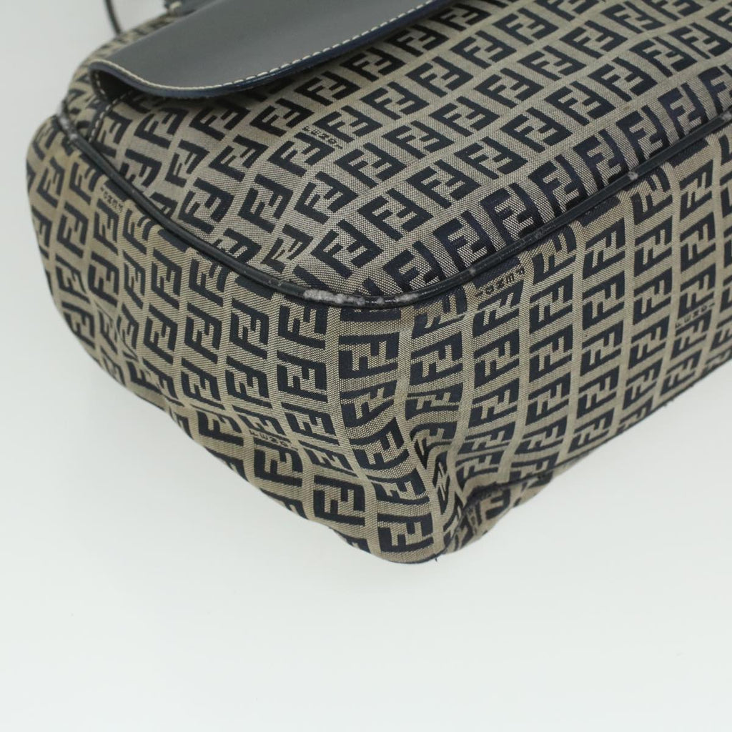 FENDI Zucchino Canvas Hand Bag Navy 71-16533-0-012 ac1835