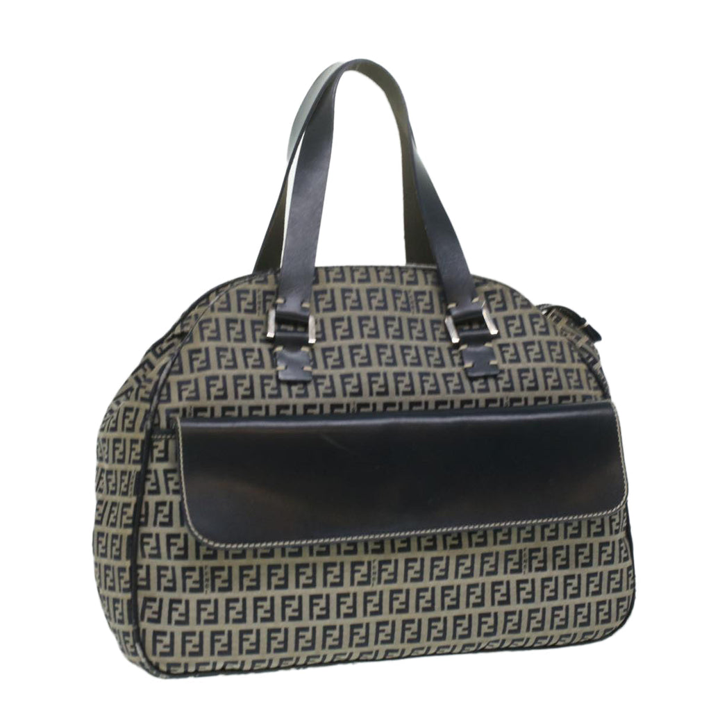 FENDI Zucchino Canvas Hand Bag Navy 71-16533-0-012 ac1835