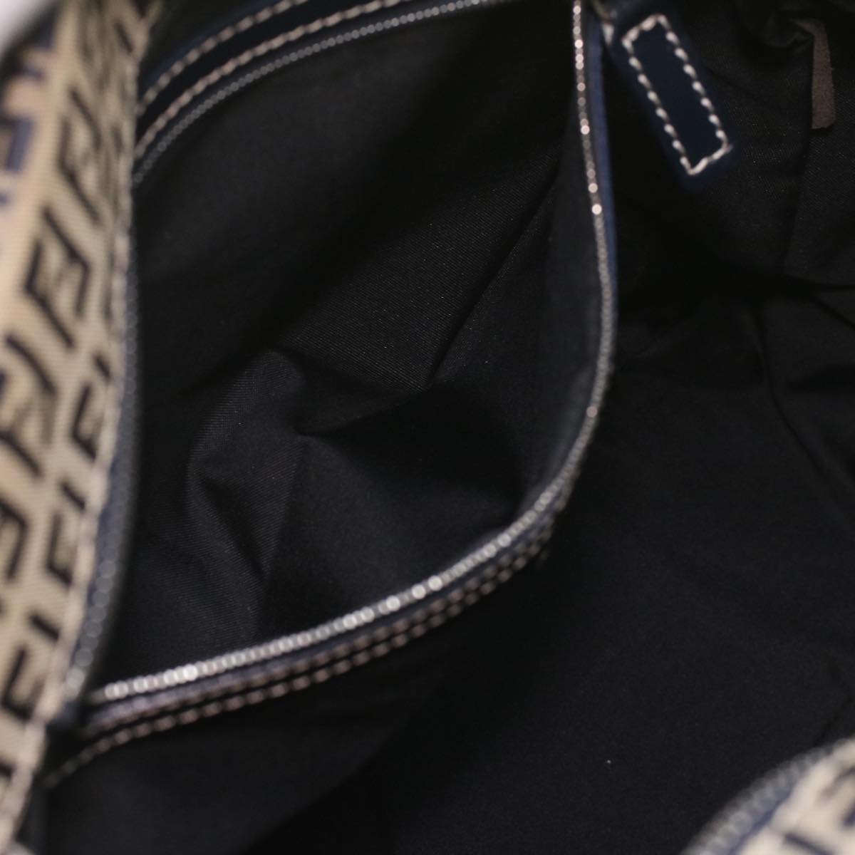 FENDI Zucchino Canvas Hand Bag Navy 71-16533-0-012 ac1835