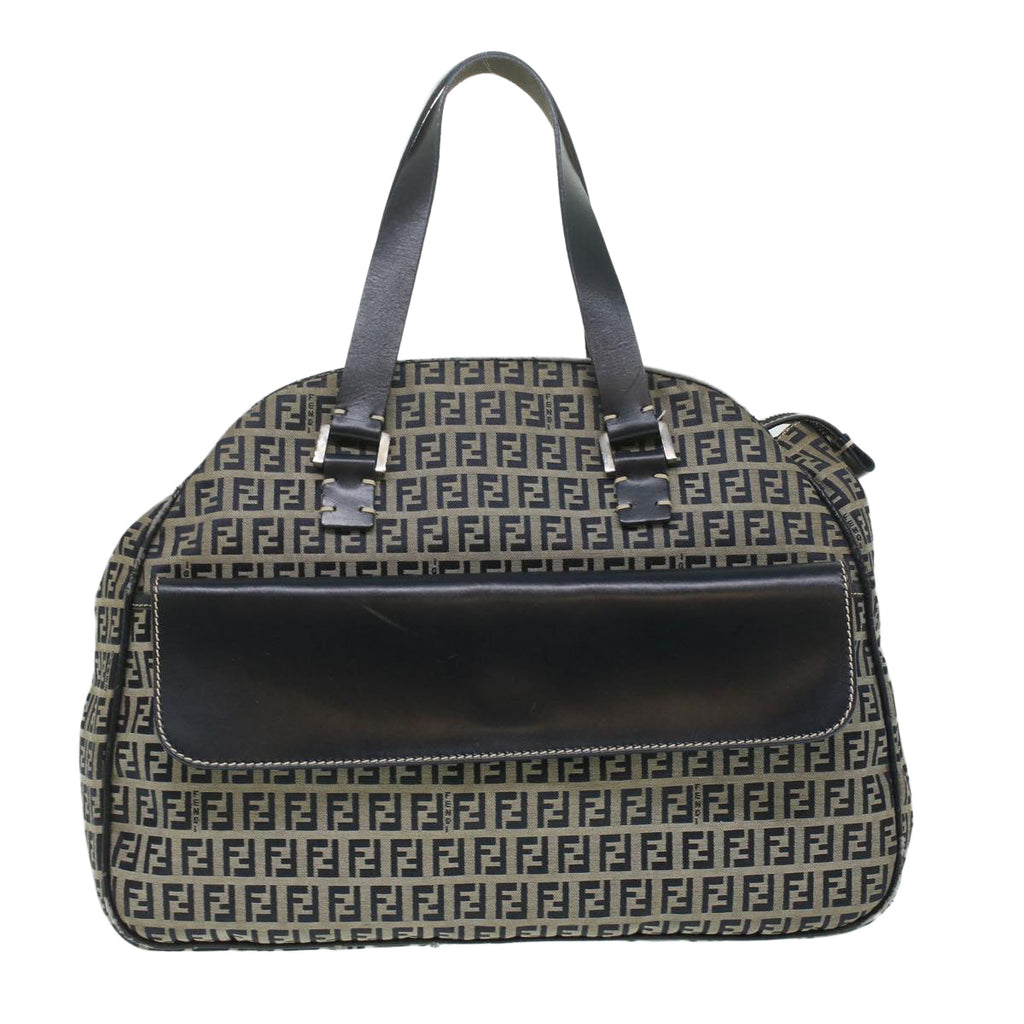 FENDI Zucchino Canvas Hand Bag Navy 71-16533-0-012 ac1835