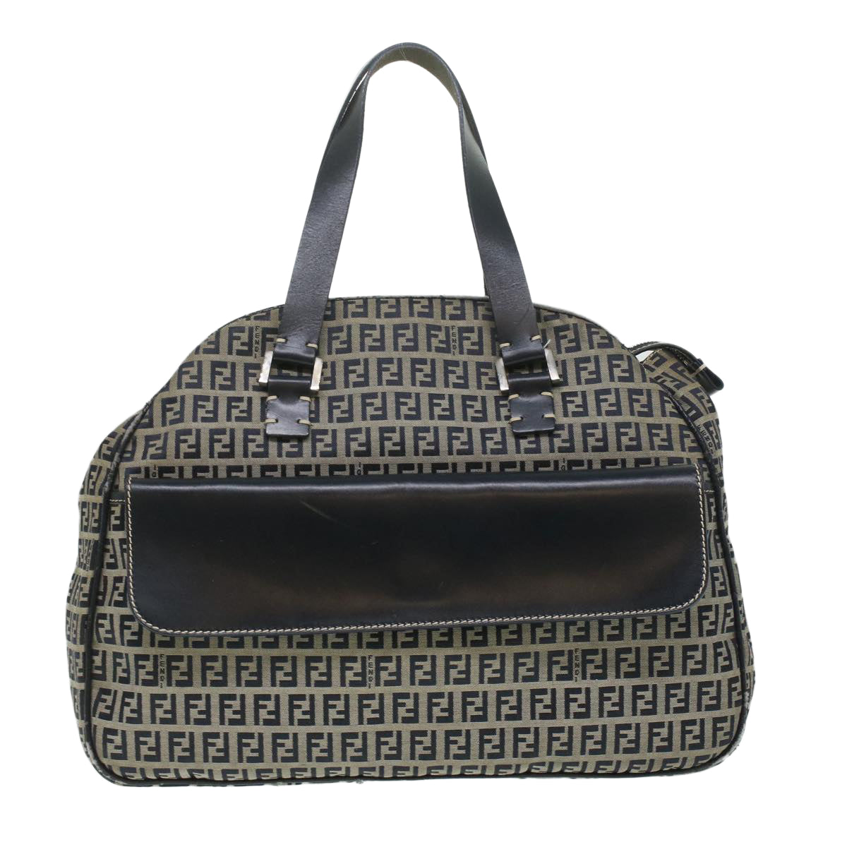 FENDI Zucchino Canvas Hand Bag Navy 71-16533-0-012 ac1835