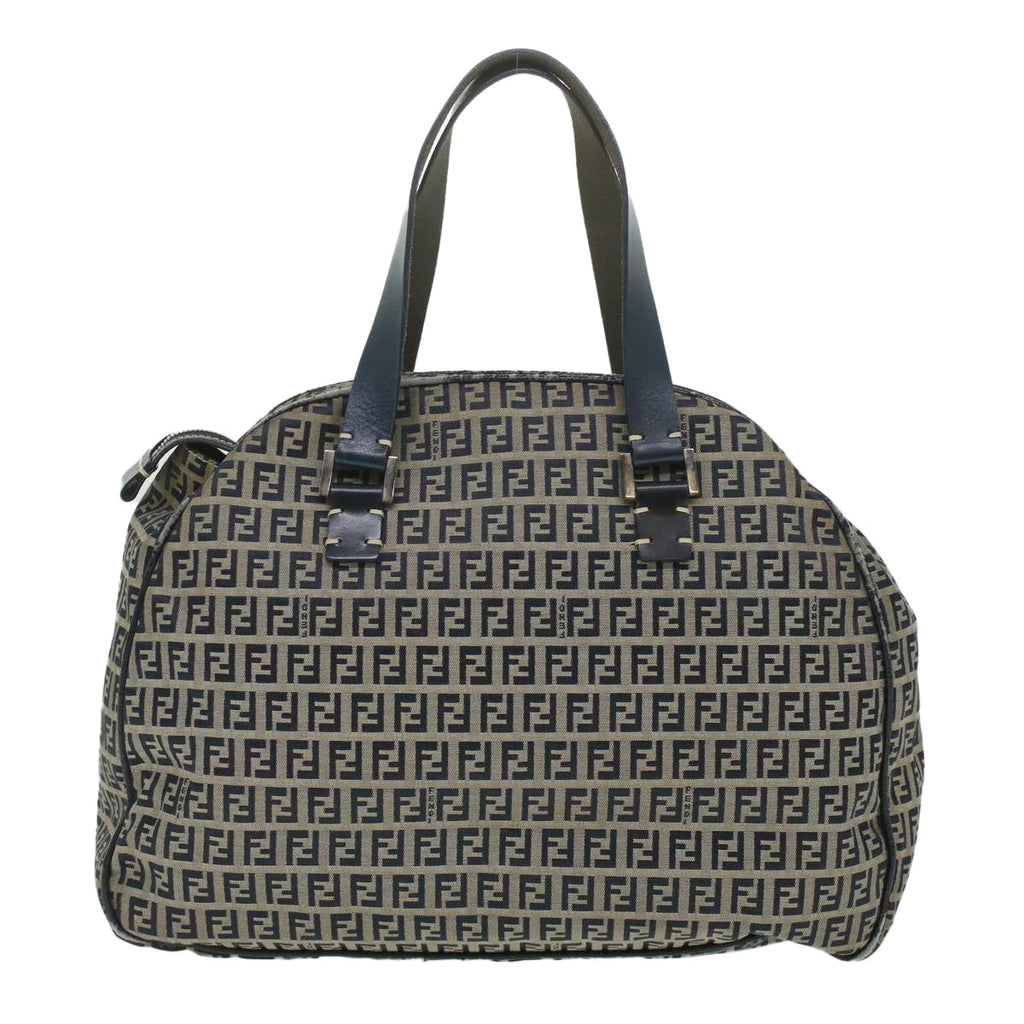 FENDI Zucchino Canvas Hand Bag Navy 71-16533-0-012 ac1835