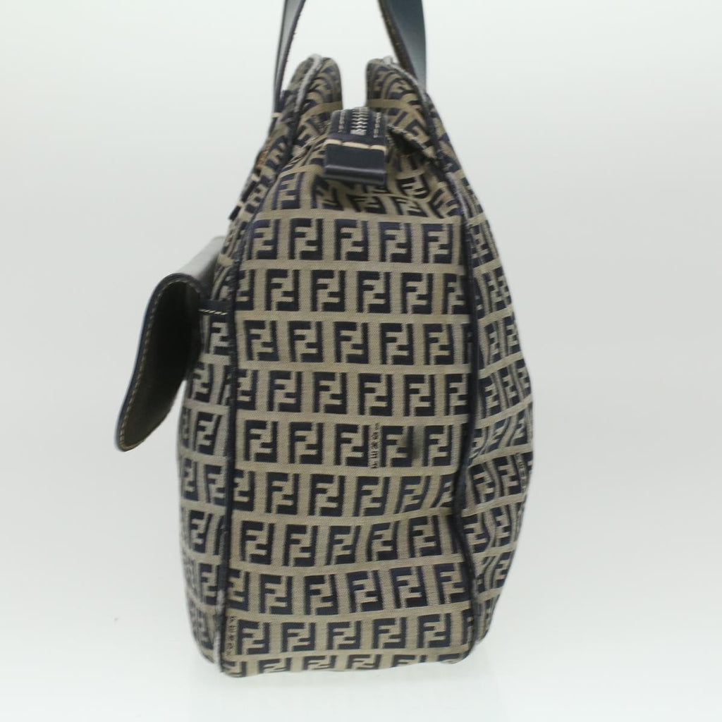 FENDI Zucchino Canvas Hand Bag Navy 71-16533-0-012 ac1835