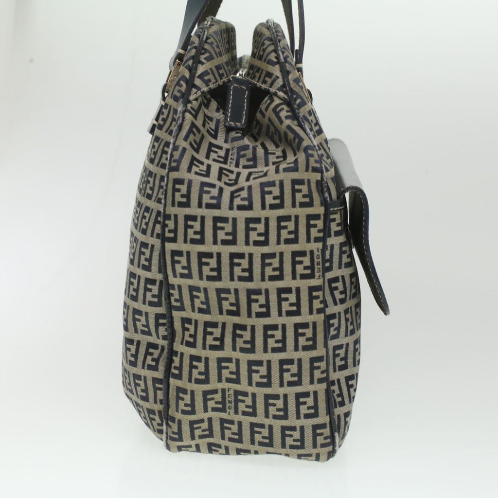 FENDI Zucchino Canvas Hand Bag Navy 71-16533-0-012 ac1835