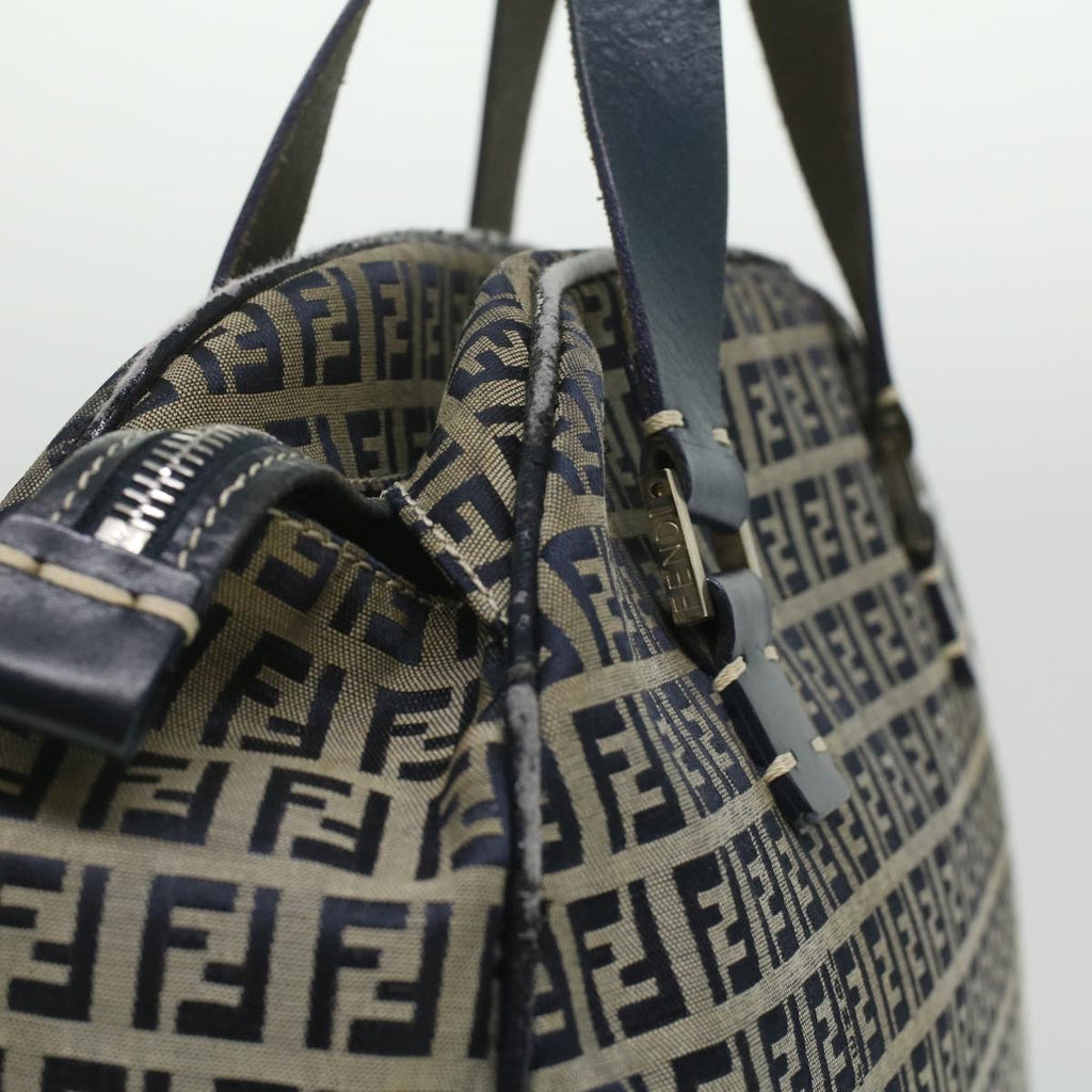 FENDI Zucchino Canvas Hand Bag Navy 71-16533-0-012 ac1835