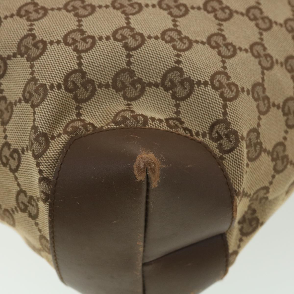 GUCCI GG Canvas Tote Bag Beige Brown 0190401 ac1839