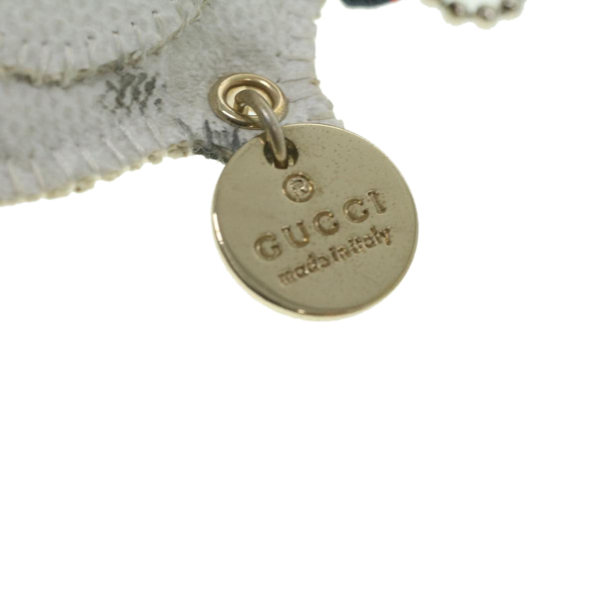 GUCCI GG Canvas Charm White ac1871