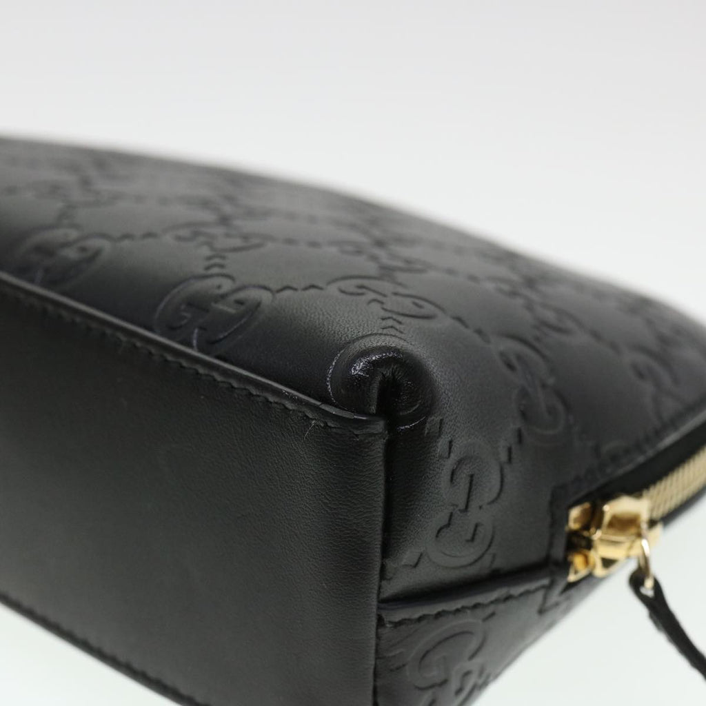 GUCCI Guccissima Pouch Black 141810 ac1916