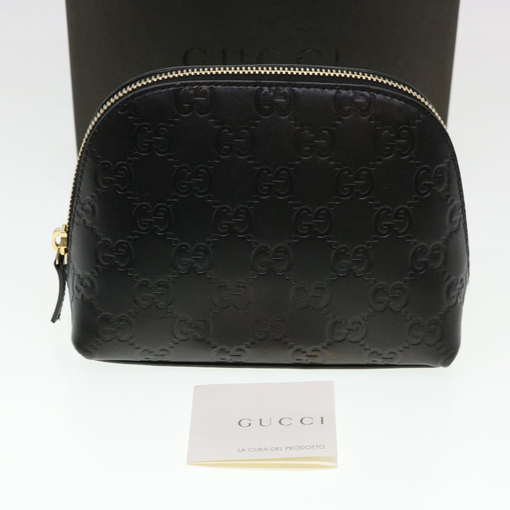 GUCCI Guccissima Pouch Black 141810 ac1916