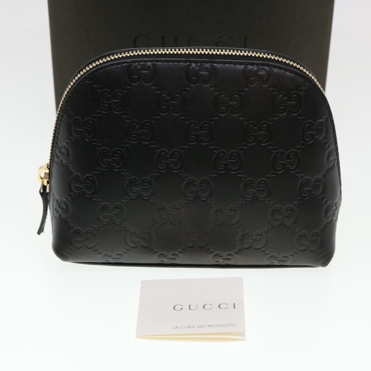 GUCCI Guccissima Pouch Black 141810 ac1916