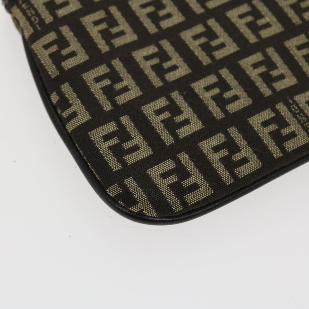 FENDI Zucchino Canvas Pouch Brown ac1919