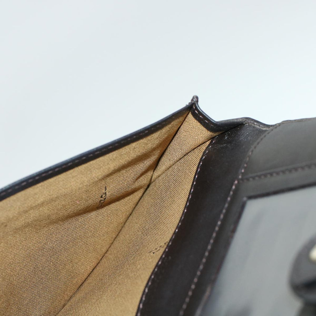 FENDI Zucca Canvas Wallet Black Brown ac1940