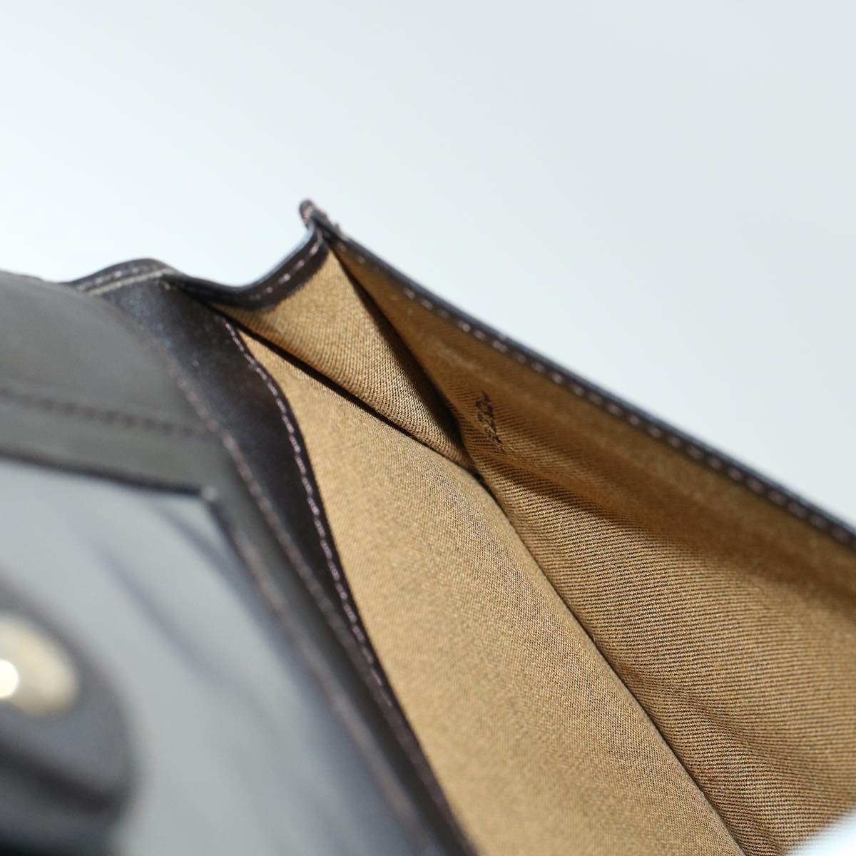 FENDI Zucca Canvas Wallet Black Brown ac1940