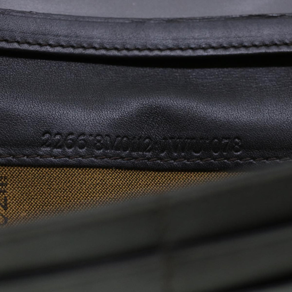 FENDI Zucca Canvas Wallet Black Brown ac1940