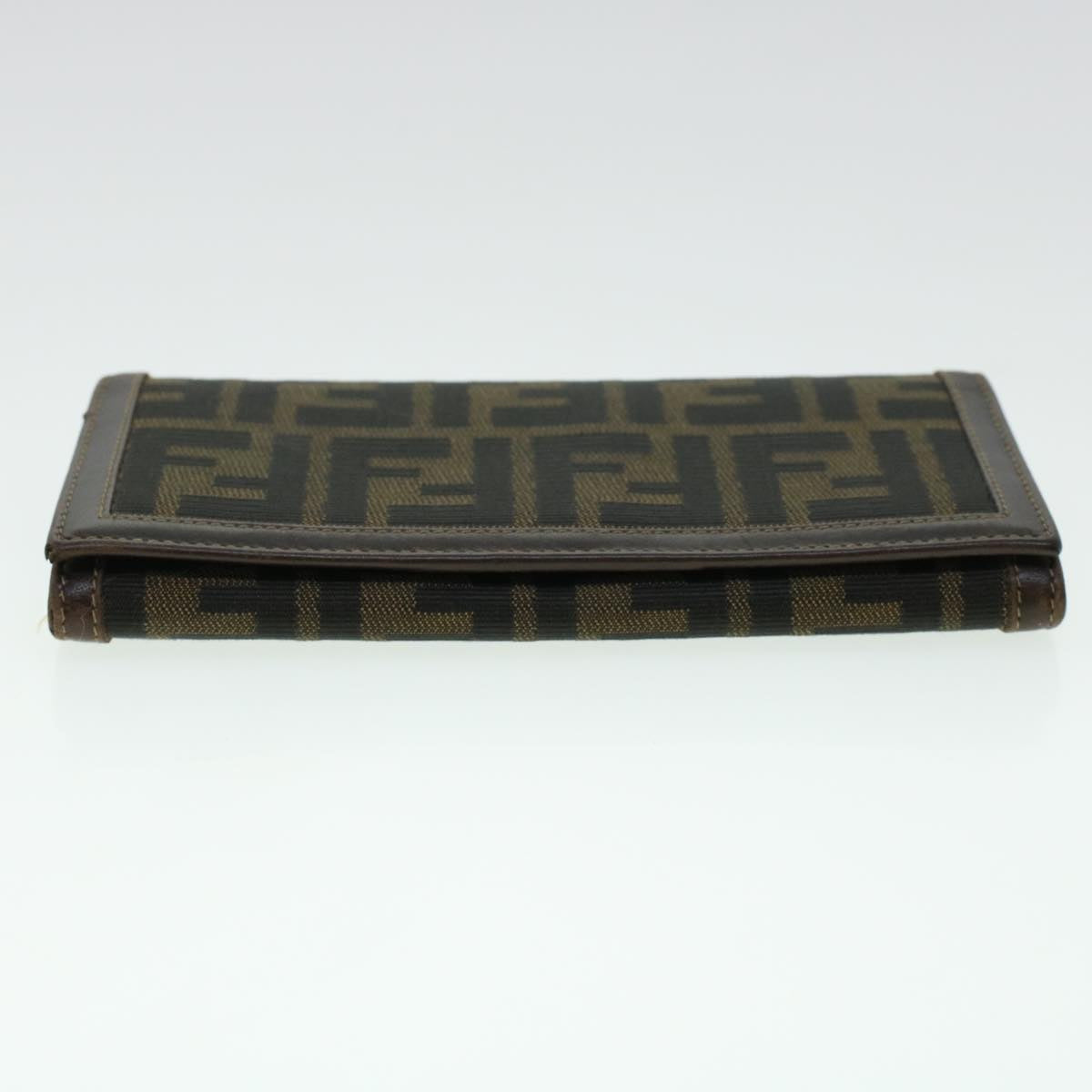 FENDI Zucca Canvas Wallet Leather 2Set Black Brown ac1941