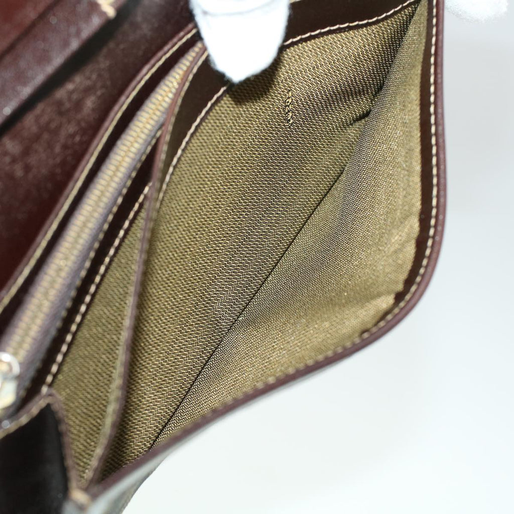 FENDI Zucca Canvas Wallet Leather 2Set Black Brown ac1941