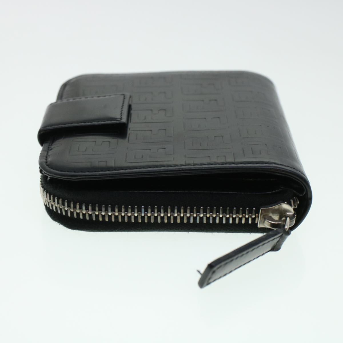 FENDI Zucca Canvas Wallet Leather 2Set Black Brown ac1941