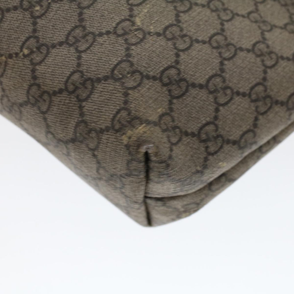 GUCCI GG Canvas Tote Bag PVC Leather Beige 211138 ac1991