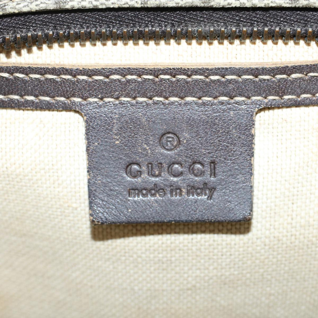 GUCCI GG Canvas Tote Bag PVC Leather Beige 211138 ac1991