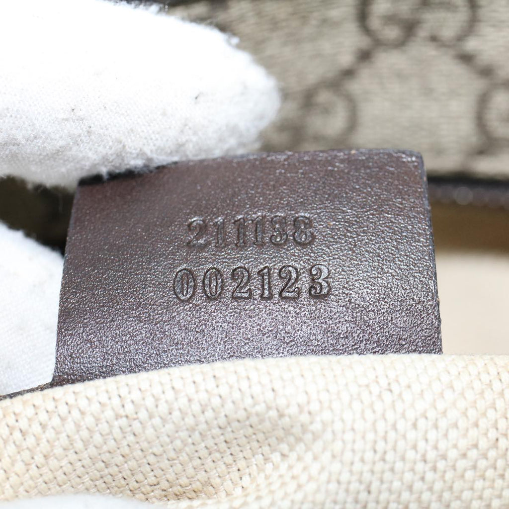 GUCCI GG Canvas Tote Bag PVC Leather Beige 211138 ac1991
