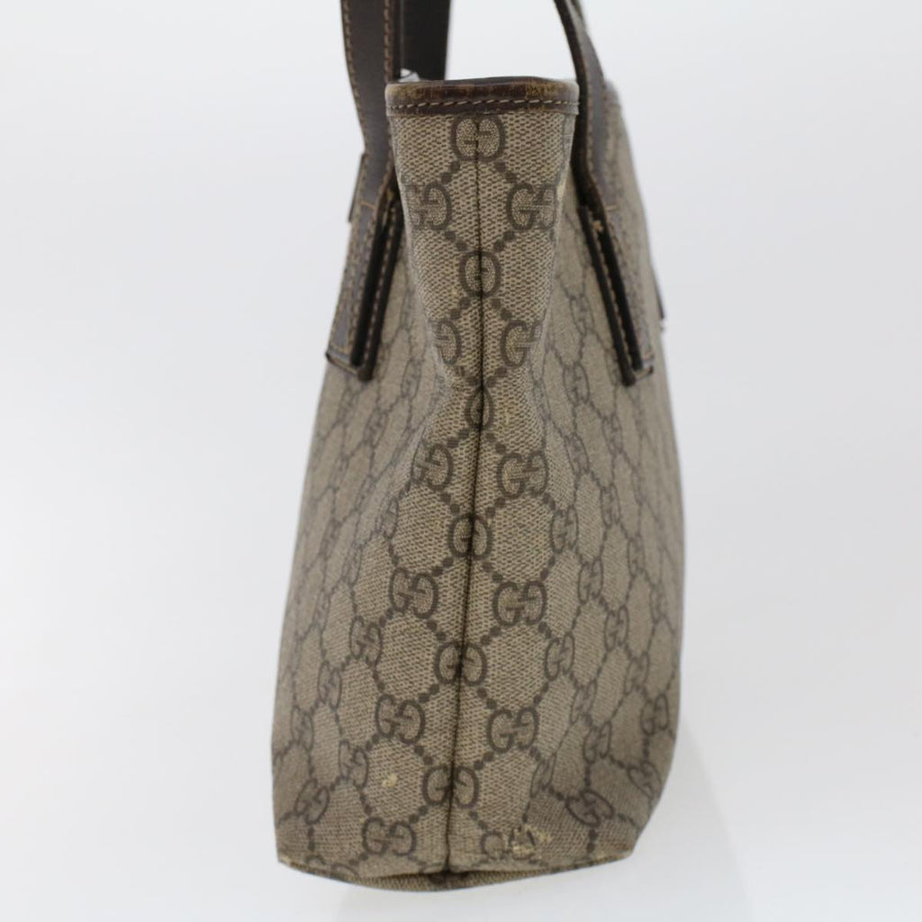 GUCCI GG Canvas Tote Bag PVC Leather Beige 211138 ac1991
