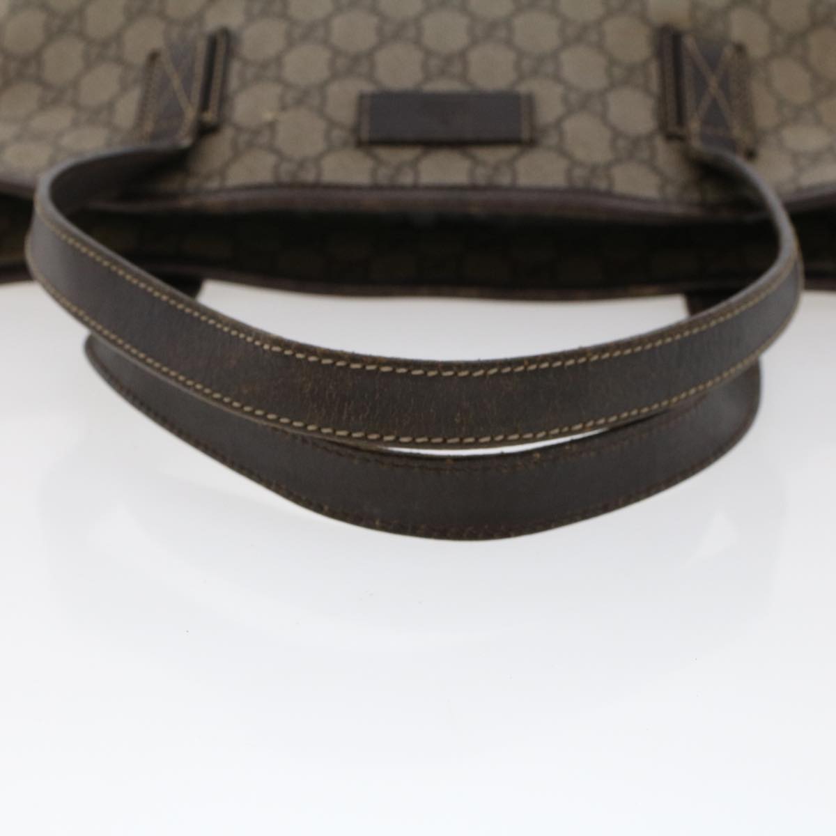 GUCCI GG Canvas Tote Bag PVC Leather Beige 211138 ac1991