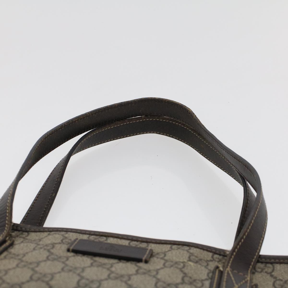 GUCCI GG Canvas Tote Bag PVC Leather Beige 211138 ac1991