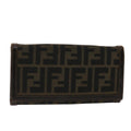 FENDI Zucca Canvas Long Wallet Black Brown 2309-30851/088 ac2046