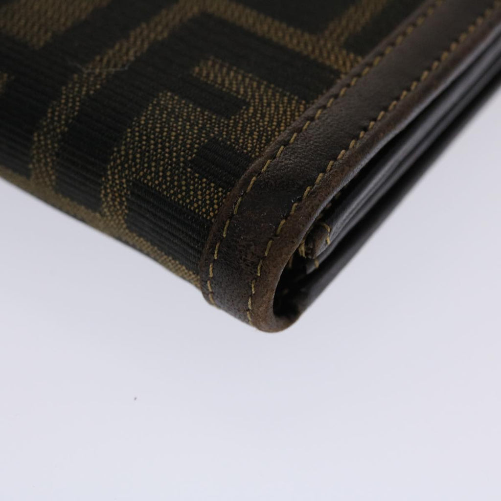 FENDI Zucca Canvas Long Wallet Black Brown 2309-30851/088 ac2046