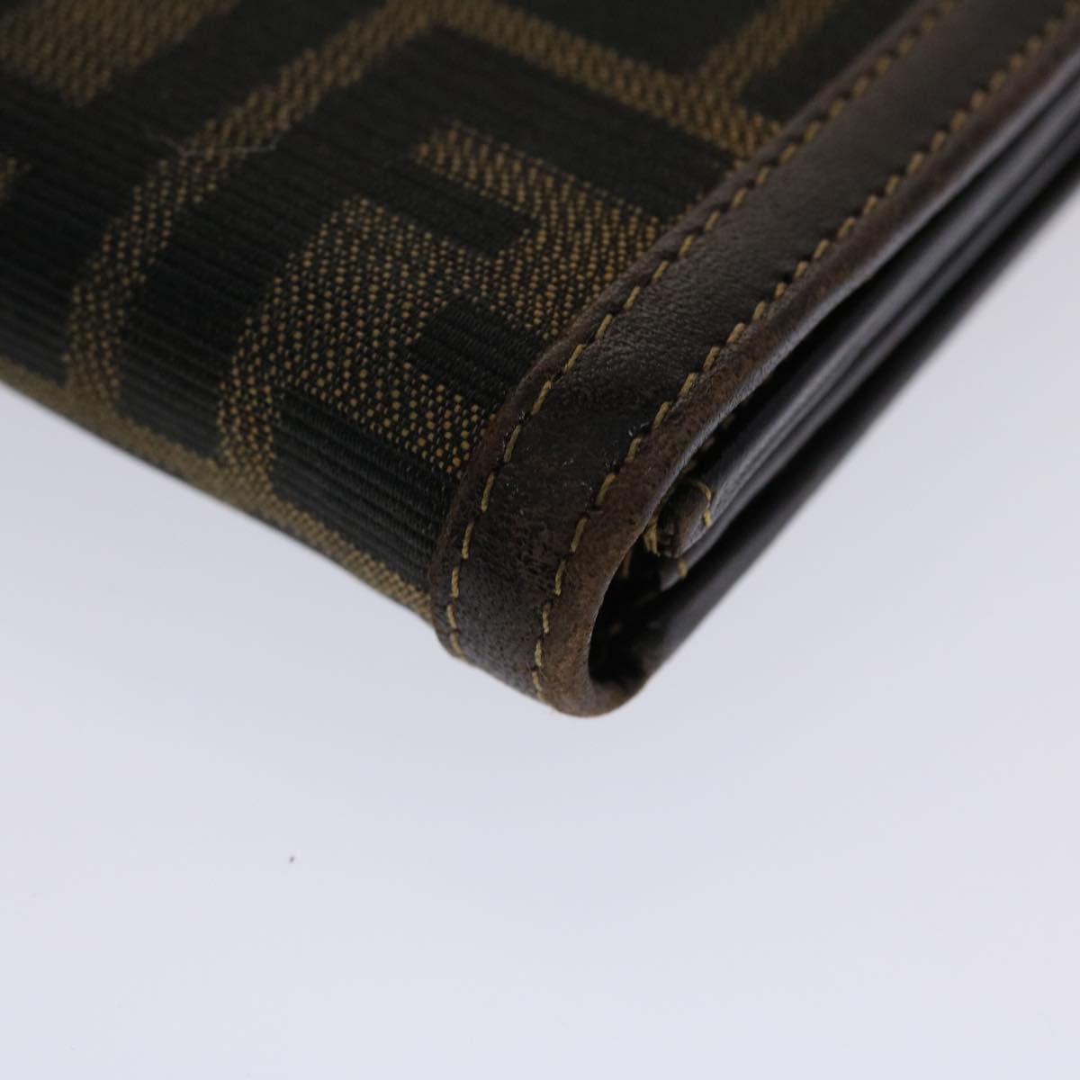 FENDI Zucca Canvas Long Wallet Black Brown 2309-30851/088 ac2046