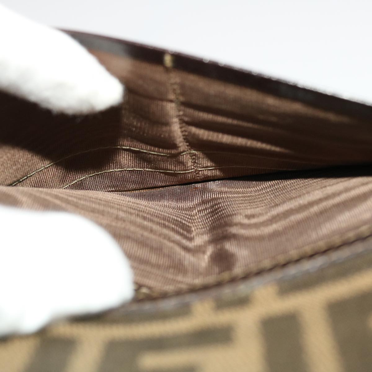 FENDI Zucca Canvas Long Wallet Black Brown 2309-30851/088 ac2046