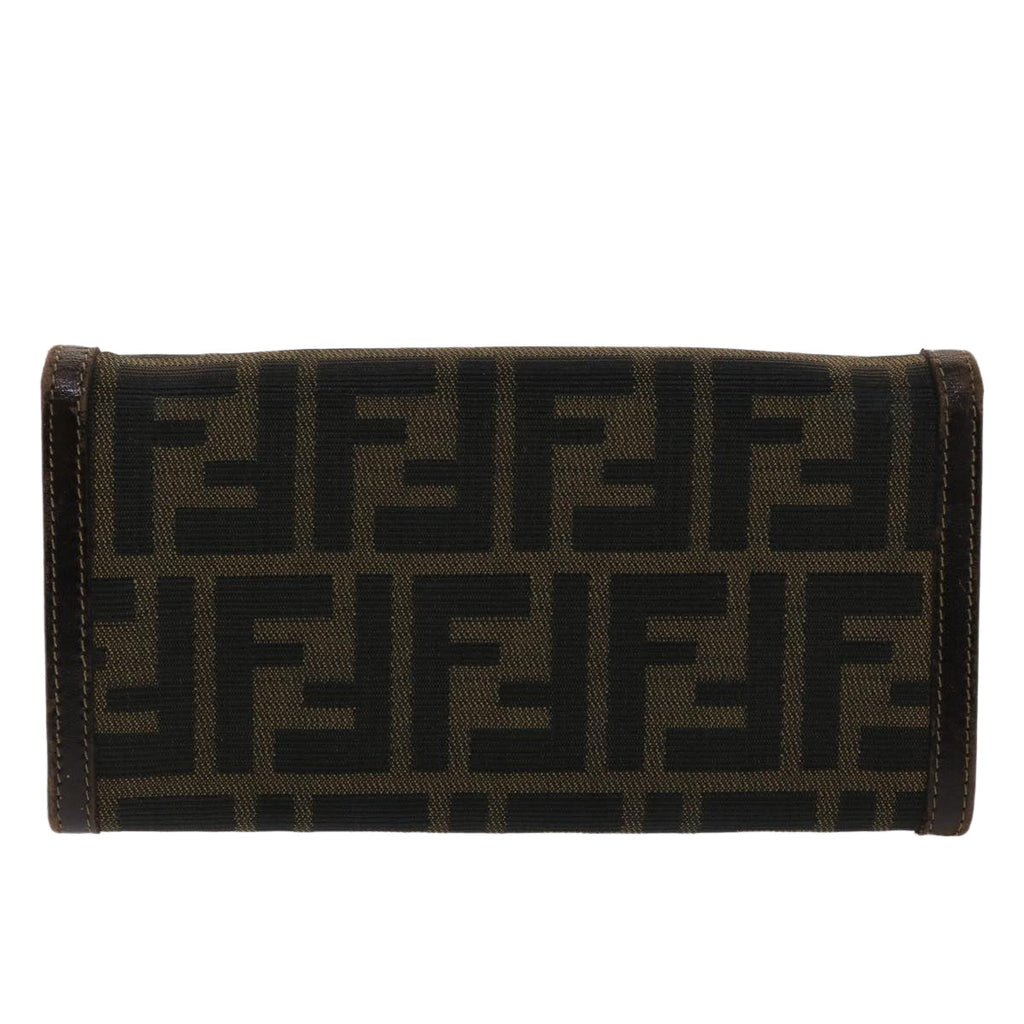 FENDI Zucca Canvas Long Wallet Black Brown 2309-30851/088 ac2046