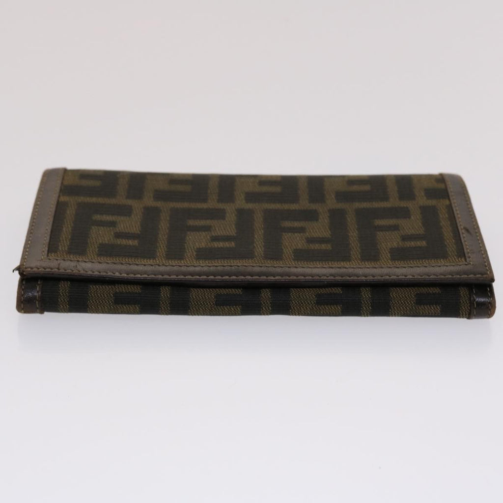 FENDI Zucca Canvas Long Wallet Black Brown 2309-30851/088 ac2046