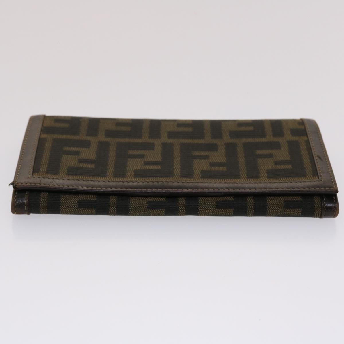FENDI Zucca Canvas Long Wallet Black Brown 2309-30851/088 ac2046