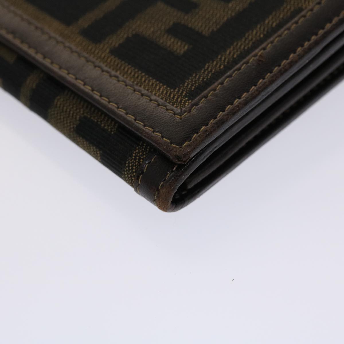 FENDI Zucca Canvas Long Wallet Black Brown 2309-30851/088 ac2046