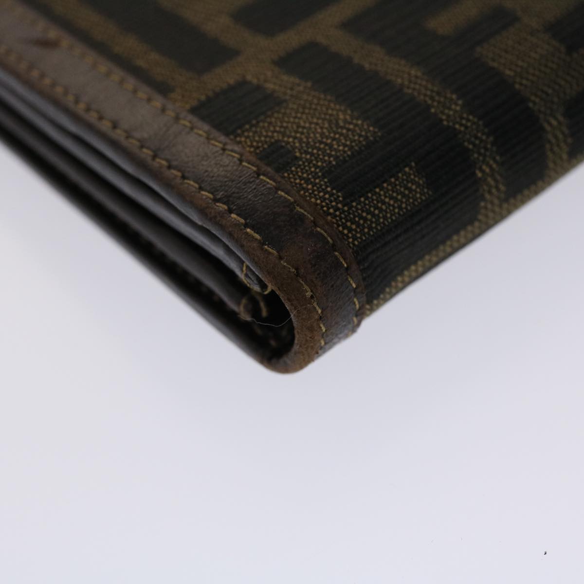 FENDI Zucca Canvas Long Wallet Black Brown 2309-30851/088 ac2046