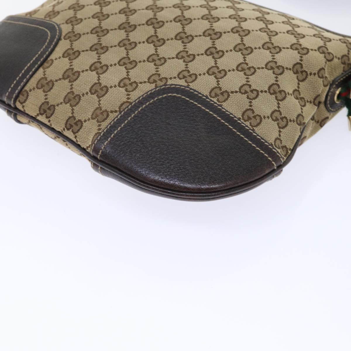 GUCCI GG Canvas Web Sherry Line Shoulder Bag Beige Red Green 204939 ac2072