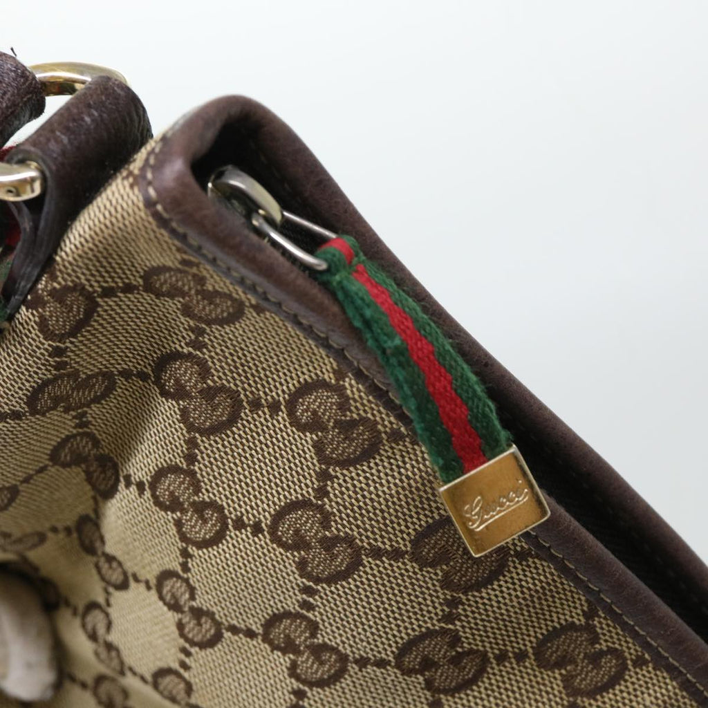 GUCCI GG Canvas Web Sherry Line Shoulder Bag Beige Red Green 204939 ac2072