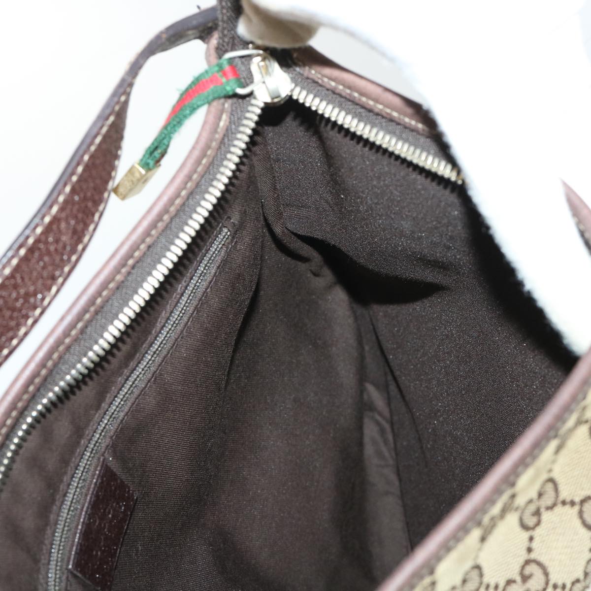 GUCCI GG Canvas Web Sherry Line Shoulder Bag Beige Red Green 204939 ac2072