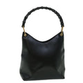 GUCCI Bamboo Shoulder Bag Leather Black 001.3007.001274 ac2080