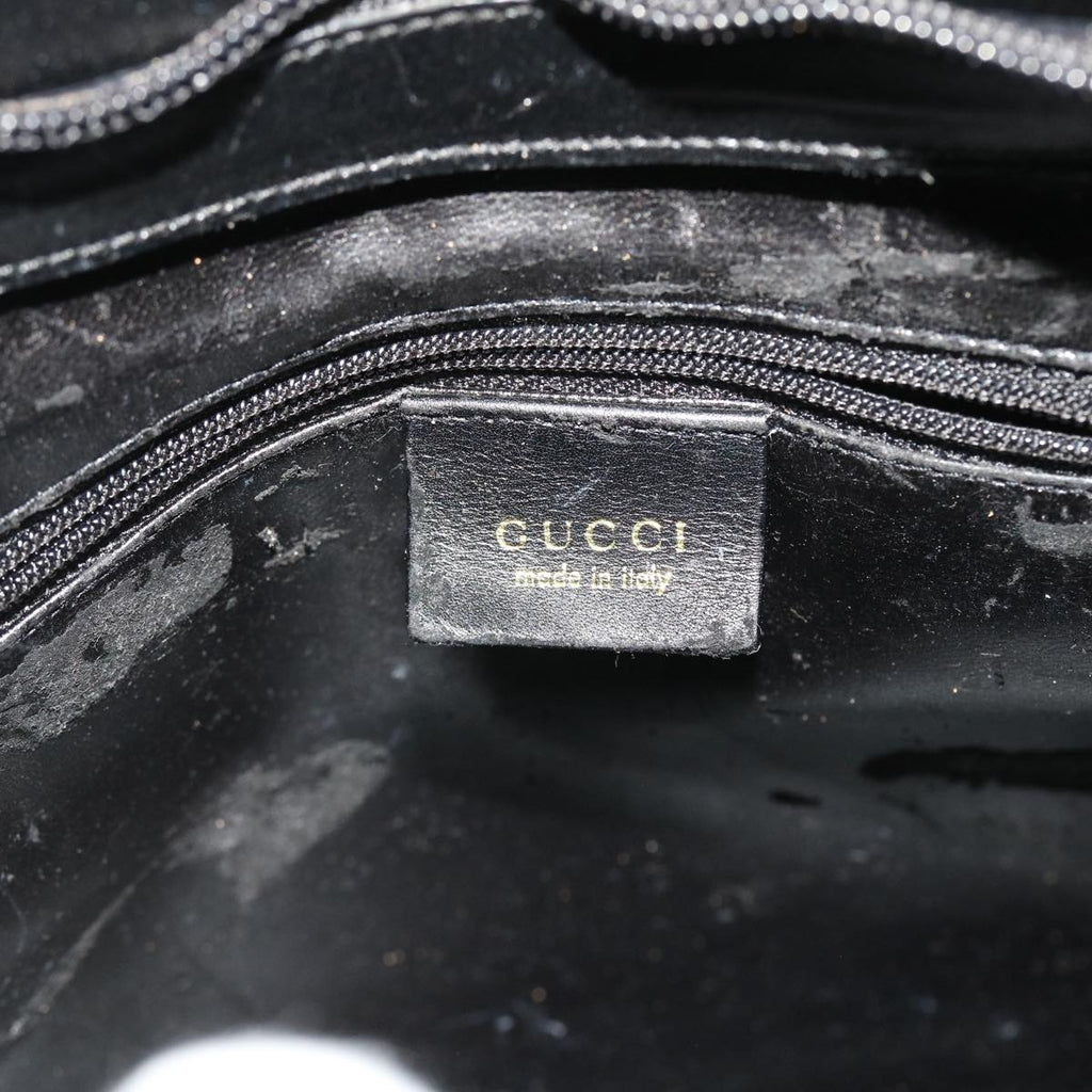 GUCCI Bamboo Shoulder Bag Leather Black 001.3007.001274 ac2080