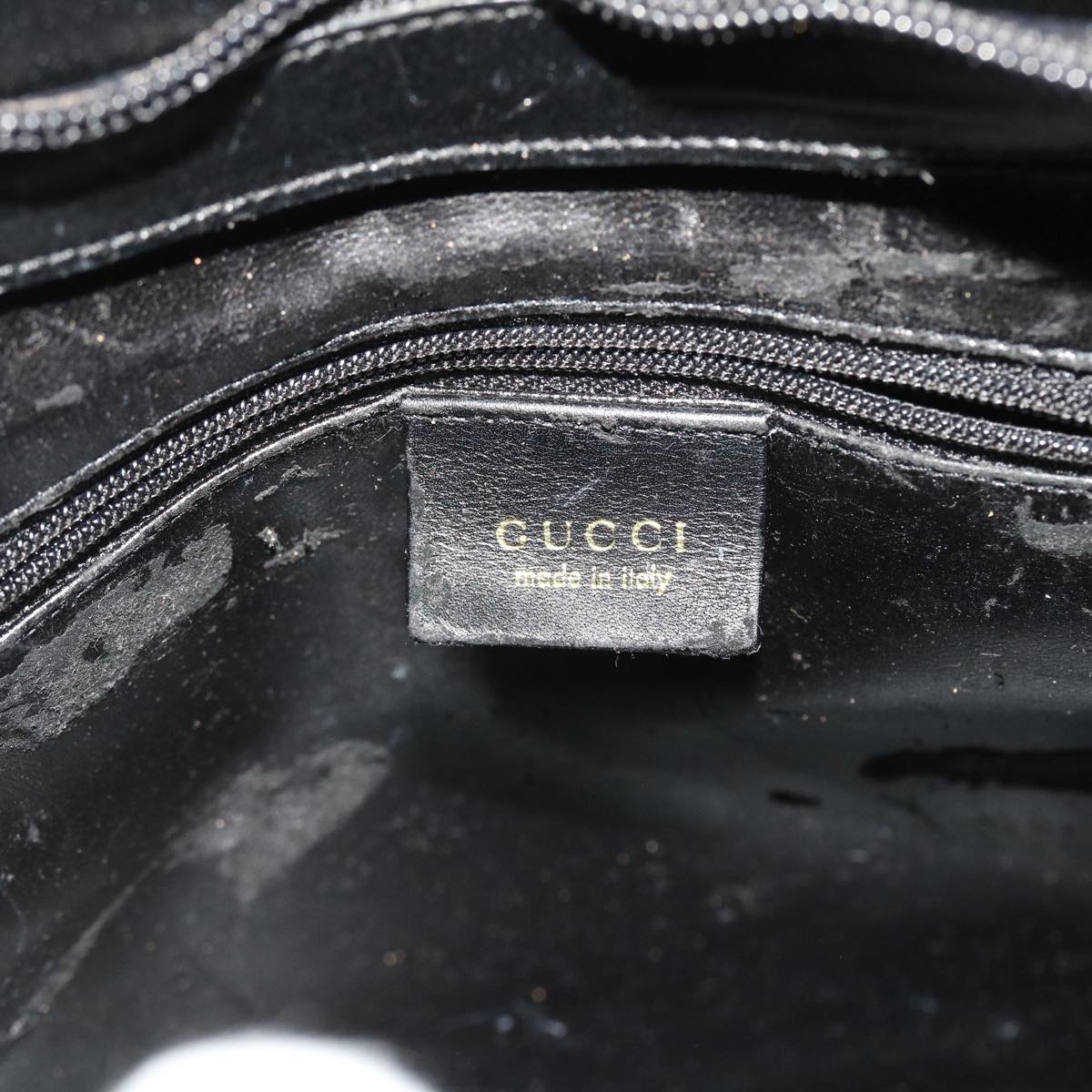GUCCI Bamboo Shoulder Bag Leather Black 001.3007.001274 ac2080